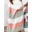 Pink, Beige, and White Plus Size Women's Striped Cardigan - Long Sleeve, Open Front, Lightweight Jacket Perfect for Spring and Fall, Casual Outerwear | Striped Cardigan | Construction, Lightweight Cardigan