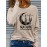 Women's Casual Long Sleeve Crew Neck Graphic T-Shirt - Sun Moon Stars Print with