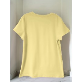Women's Casual Short-Sleeve T-Shirt with 